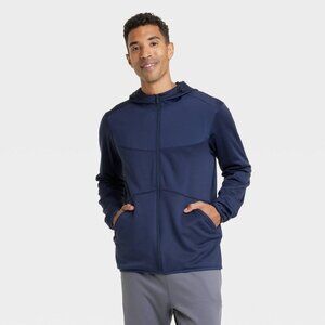 Men's DWR Fleece Full Zip Hoodie - All in Motion™ Navy‎ XXL